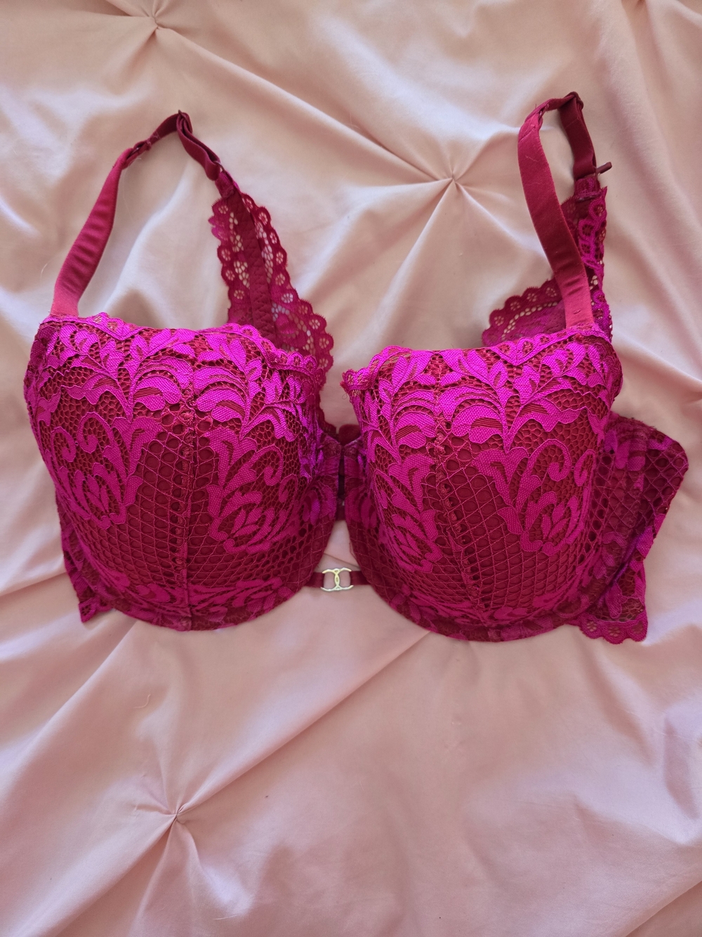 La SENZA Hot Pink Lace Underwire Bra